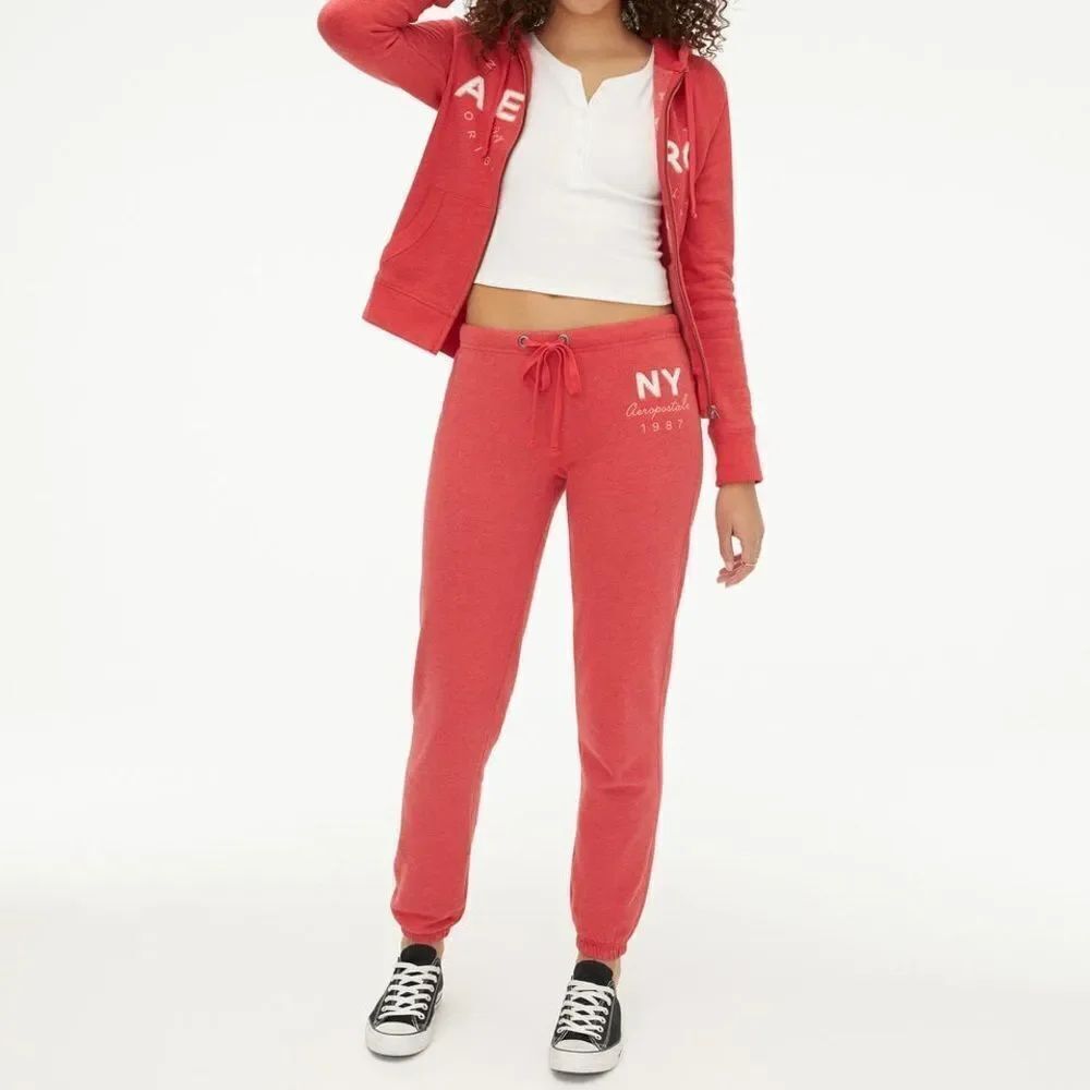 Chenille NY Aeropostale Cinched Sweatpants in Red Size Large